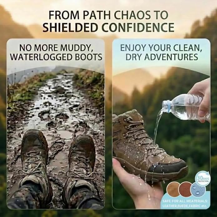 COZGO Protect Shoe Protector Spray, Rain & Stain Waterproof Shoe Spray, Nano Protection for Sneaker, Suede, Leather,10.15FlOz