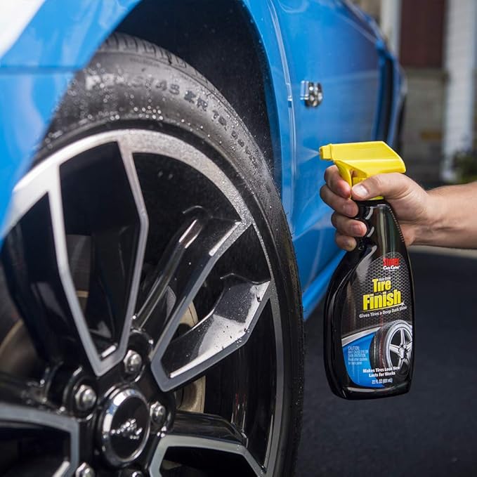 Stoner Car Care 92044 More Shine Tire Finish – Tire Shine Spray Restores Deep Matte Black Finish with Long-Lasting Rain-Resistant Protection, Dry-to-Touch – 22 fl oz