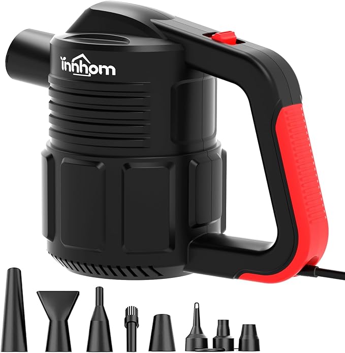innhom 600W Electric Air Duster for Computers Air Duster for Keyboard Cleaner 42CFM Air Duster Compressed Air for PC Laptop Blinds Printer Dust Crumbs Replaces Compressed Air Can