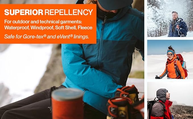 Grangers Performance Repel Plus, 9.3 fl oz Refill Pouch| Waterproofing Treatment for Gore-Tex, eVent & Technical Outdoor Apparel | Restore DWR Water Repellency on Jackets, Gear & Fabrics | PFC-Free