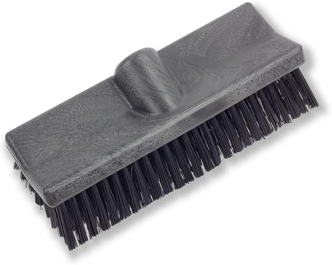 SPARTA 40423EC03 Plastic Floor Scrub Brush, Wall Brush, Equipment Brush With Nonabsorbent Bristles For Industrial Kitchens, Hospitals, Commercial Cleaning, 10 Inches, Black