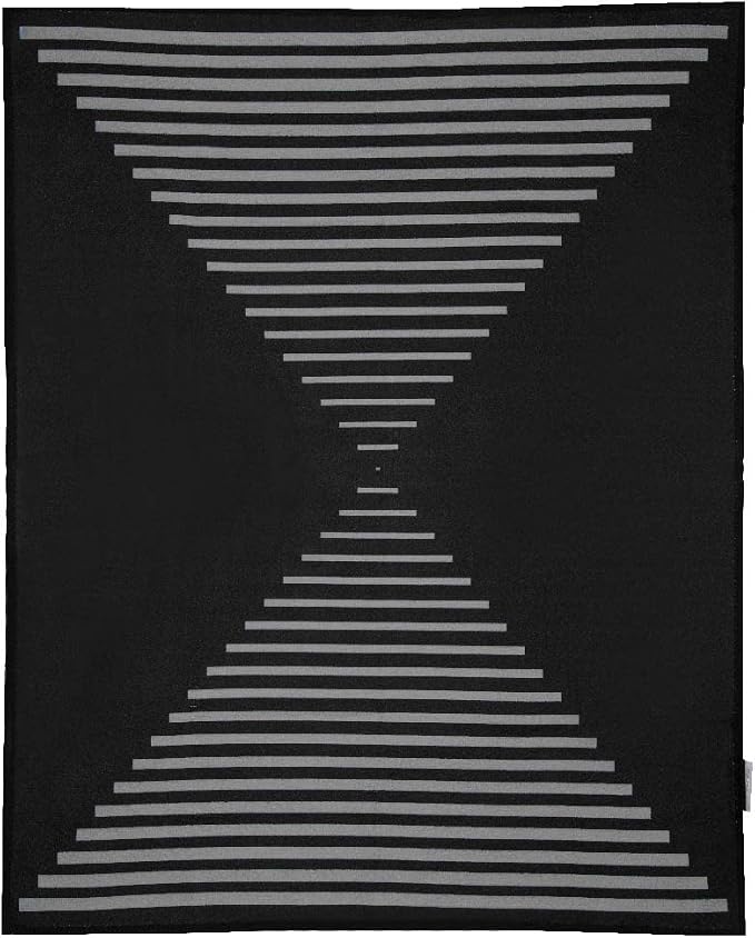Skoy Kitchen (Pack of 1) Towel for Everyday Use, 100% Recycled Polyester Towel with Reversible Design, 18" X 24", Black and Gray