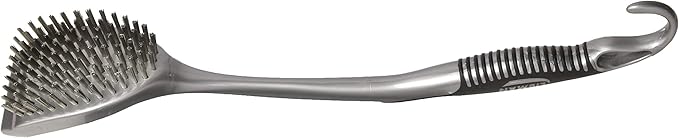Libman 566 Long Handle Stainless Steel BBQ Brush with Ergonomic Handle