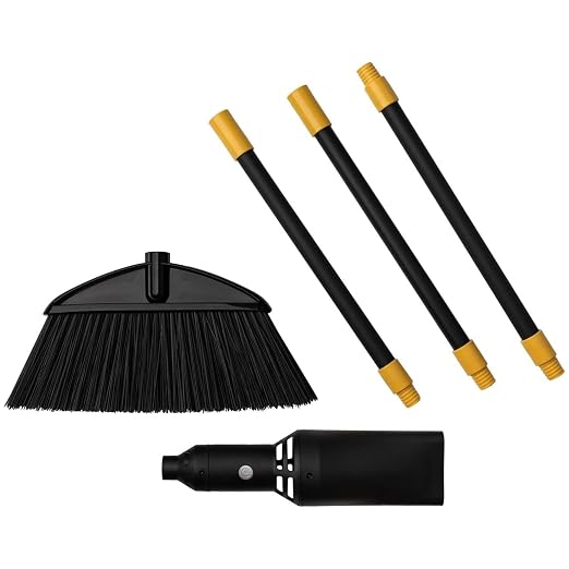 Outdoor Broom with Built-in Lightweight Rechargeable Cordless Mini Leaf Blower | Small Leaf Blower & Air Stick Blower Broom for Patio, Deck, Balcony, RV
