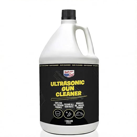Ultrasonic Gun Cleaner Solution Concentrate + Free Cleaning Cloth | Makes 50 Gal. | Made in The USA | Gun Parts Cleaner for All Ultrasonic Machines | Highly Concentrated Firearm Cleaning Liquid