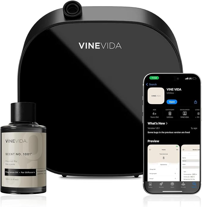VINEVIDA Wall Mount Diffuser | Cold Air Diffusion Technology | Portable and Easy Installation | Covers up to 500 ft²
