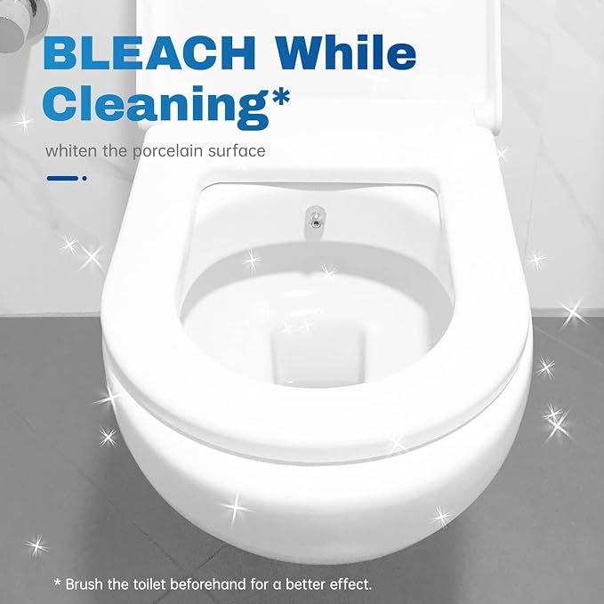 Vacplus Toilet Bowl Cleaner Tablets 90 PACK, Automatic Toilet Bowl Cleaners with Bleach for Deodorizing and Descaling, Bathroom Cleaner Against Tough Stains