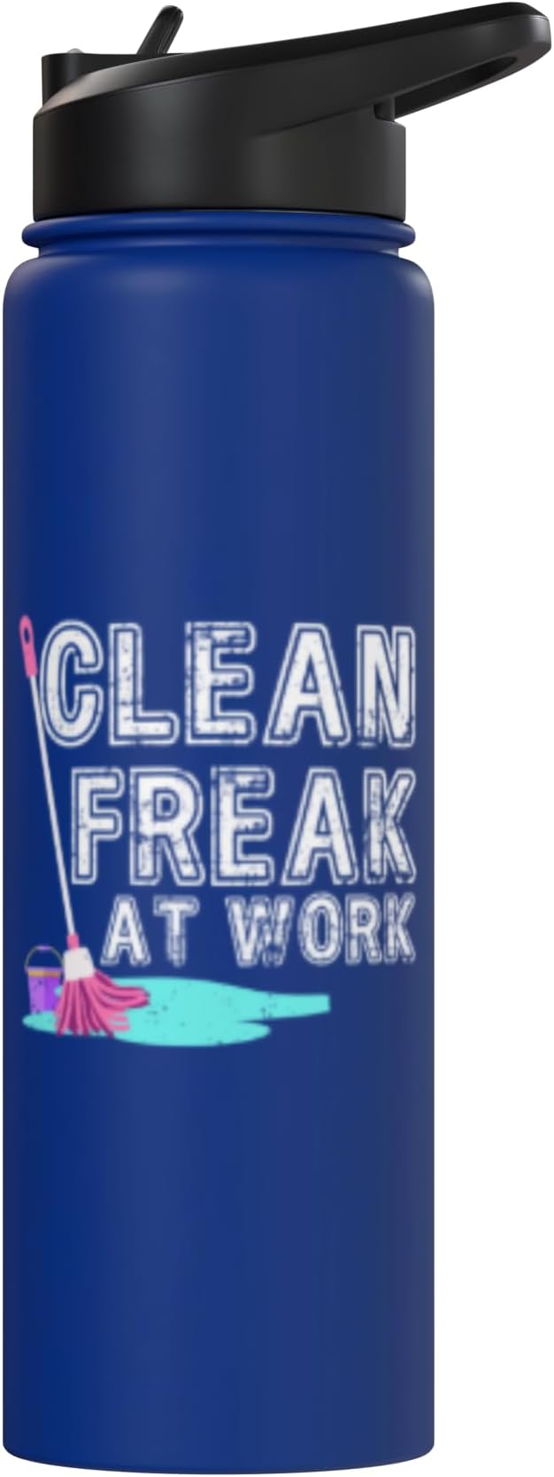 Clean Freak at Work Cleaning Stainless Steel Insulated Water Bottle