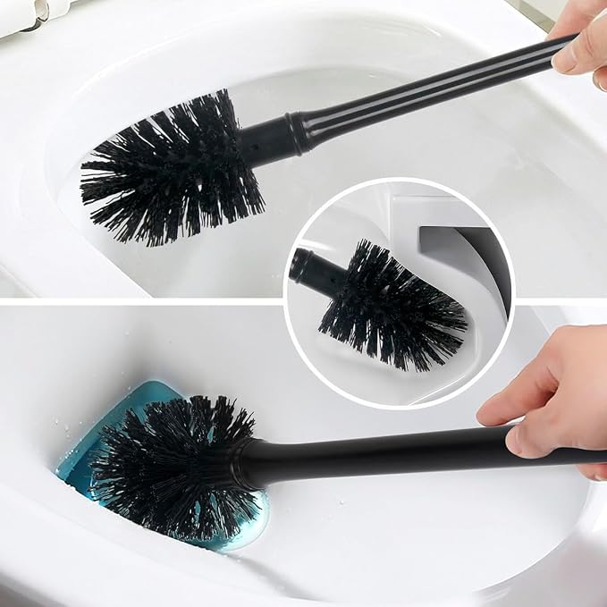 CELOX Toilet Bowl Brush and Holder, Bathroom Cleaning Kit, 2 Set, White