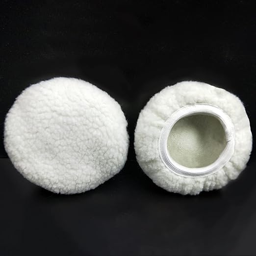 2Pcs Car Waxing Applicator Bonnet 9-10" Faux Wool Polishing Disc Car Cleaning Supplies Waxers Bonnet Set Polishing Pads Waxer Pad
