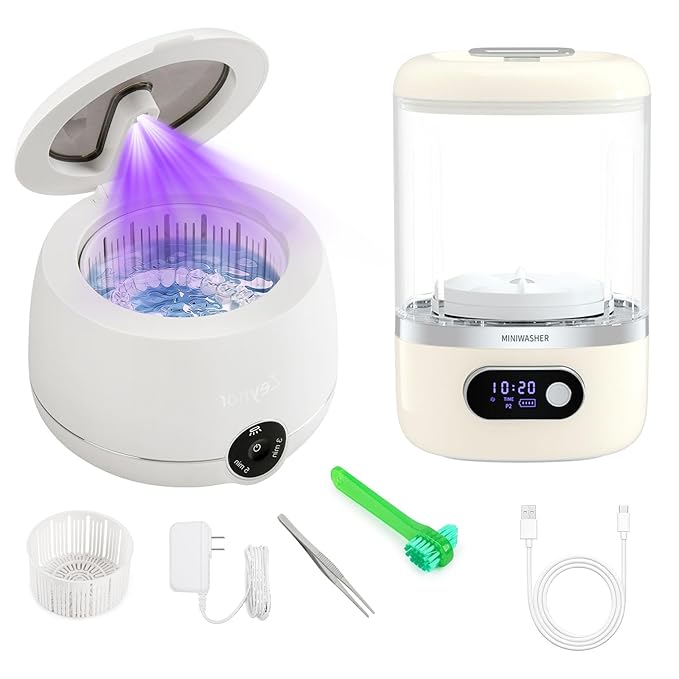 Retainer cleaner and portable washing machine