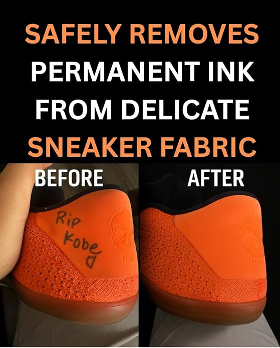 No Burn Shoe and Sole Cleaner| Organic Sneaker Cleaner & Sole Whitener for Sneakers | White Shoe Sole Cleaner & Sneaker Stain Remover | Safe on Mesh, Suede & Leather | 8oz Bottle