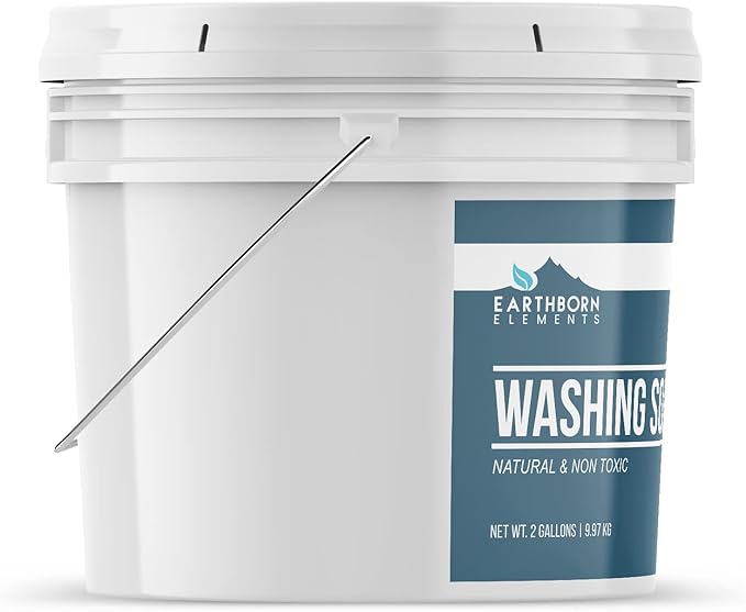 Earthborn Elements Washing Soda 2 Gallon Bucket, Soda Ash, Sodium Carbonate, Non-Toxic Laundry Booster