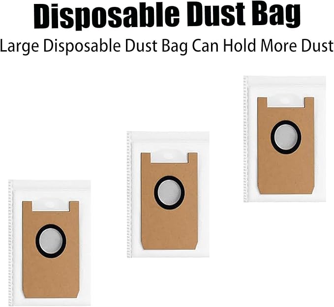 Replacement Parts for Loorow AT800 / Giomre AT800 3-in-1 Robot Vacuum Accessories 4 Side Brush 3 HEPA Filter 3 Mop Pad 3 Dust Bags
