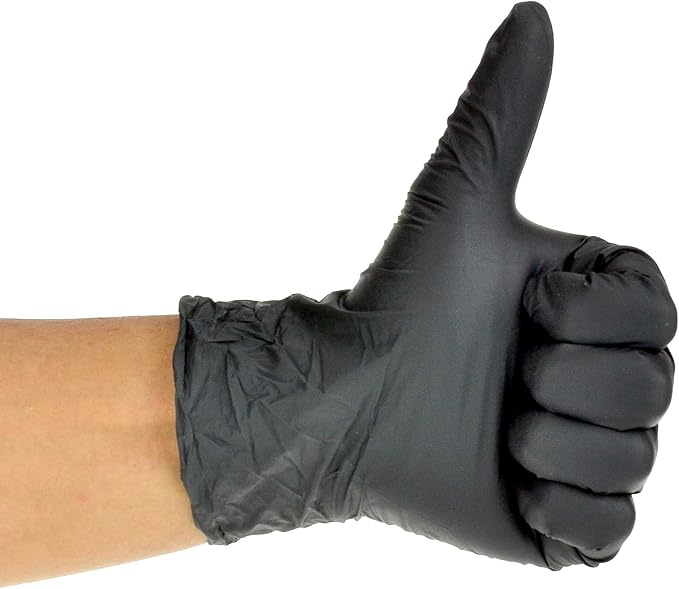 Dealmed Black Nitrile Exam Gloves – Disposable Multi-Purpose Use Medical Gloves Use for First Aid and Medical Facilities