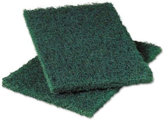 3M™ Scotch-Brite 86CC Heavy-Duty Scouring Pads, 6" x 9", Green, Pack of 10 Pads