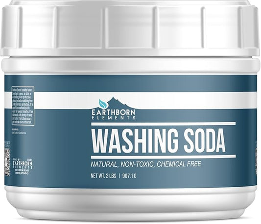Earthborn Elements Washing Soda (2 lb), Soda Ash, Sodium Carbonate, Non-Toxic Laundry Booster