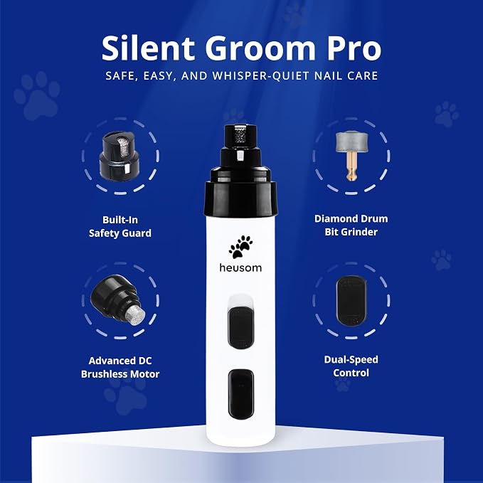 Save 10% on Silent Groom Pro Pet Nail Grinder + Pet Paw Trimmer