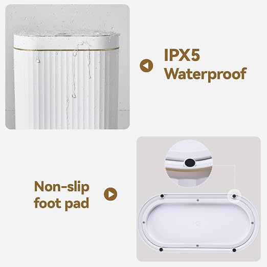 ELPHECO 2.5 Gallon Trash Can + 2.5 Gallon Trash Can with Toilet Brush