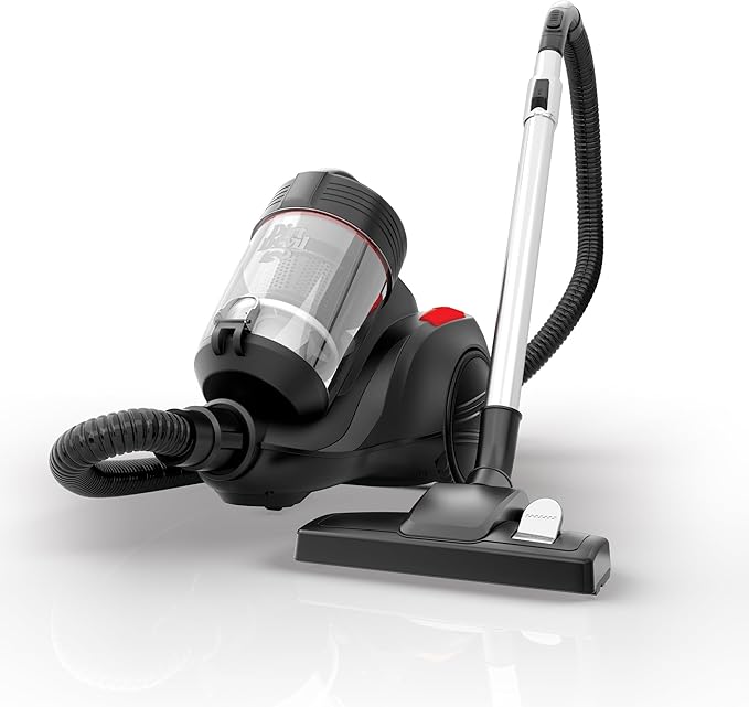 Dirt Devil Bagless Canister Vacuum Cleaner with Cord Rewind for Carpet and Hard Floors, Lightweight, Powerful Suction with Versatile Tools, Corded Canister Vacuum Cleaners for Home Use