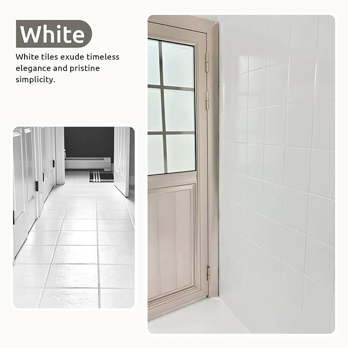 All-In-One Interior Floor Coating Kit, Water-based & Low Odor One-Step Floor Paint, High Hardness Waterproof Paint for Ceramic, Porcelain, Fiberglass, Hardwood, Laminate, Vinyl, 35OZ, White