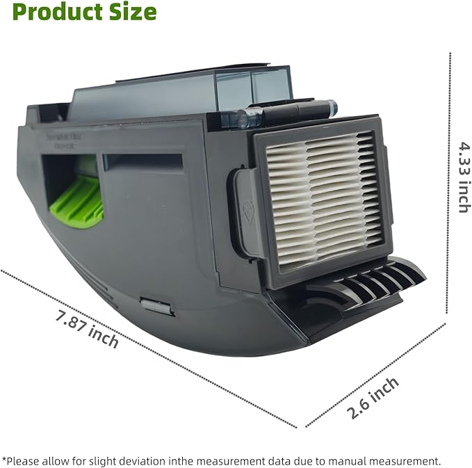 Dust Bin Box Replacement for iRobot Roomba E5 E6 E7 i1 i3 i3+ i4 i6 i6+ i7 i7+ i8 i8+ J7 Vacuum Cleaner with Automatic Dirt Disposal