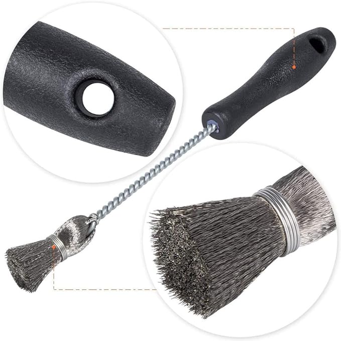 2PCS Injector Sleeve Cup Bore Seat Cleaning Brush Kit AP0084 AP0085 3252 Fit for Ford Powerstroke 7.3L 6.0L 6.4L 6.7L 1994-2018,Caterpillar 3126 C7 C9,Navistar,Maxxforce Stainless Steel