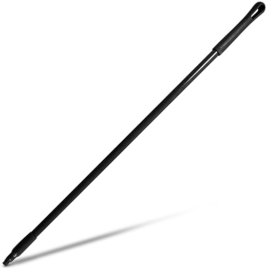 SPARTA 48" Fiberglass Replacement Handle with 3/4" Acme Thread Tip, Polyester Veil Reinforced, Hanging Cap, Commercial Cleaning, Black (Pack of 12)