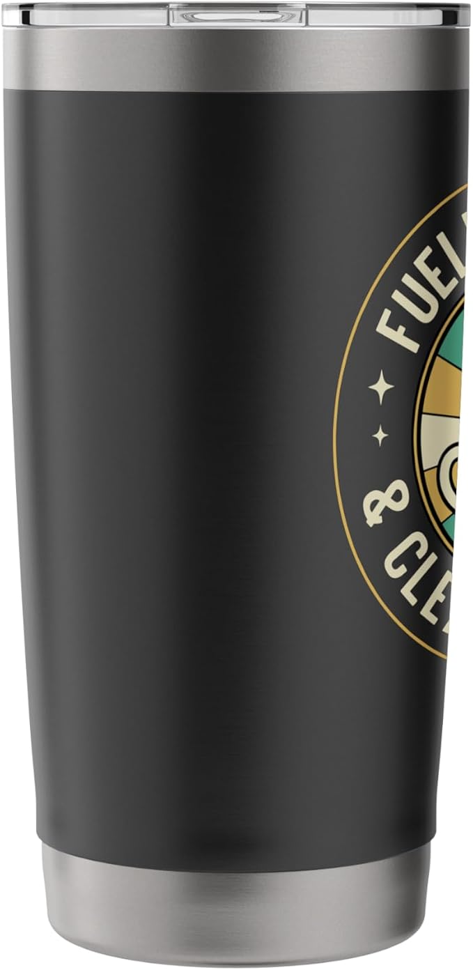 Fueled by Coffee & Cleaning Supplies - Cleaner Custodian Stainless Steel Insulated Tumbler