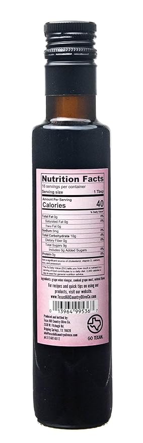 Raspberry Balsamic Vinegar - Gourmet Barrel Aged Infused Balsamic Vinegar - Great for Dressing Dipping Glazing - No Artificial Flavors or Added Sugar - Made in Texas (8.5 oz, 2 Pack)