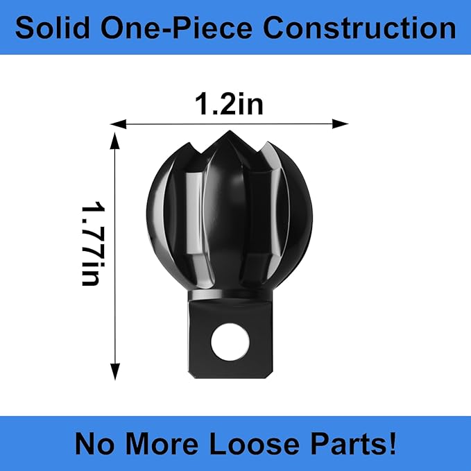6-Blade Drain Snake Cutter Head (Fits 5/16"-3/4" Cables) – Heavy Duty CNC Steel Root/Grease/Hair Remover with Rustproof Coating, Hex Key & Screws Included