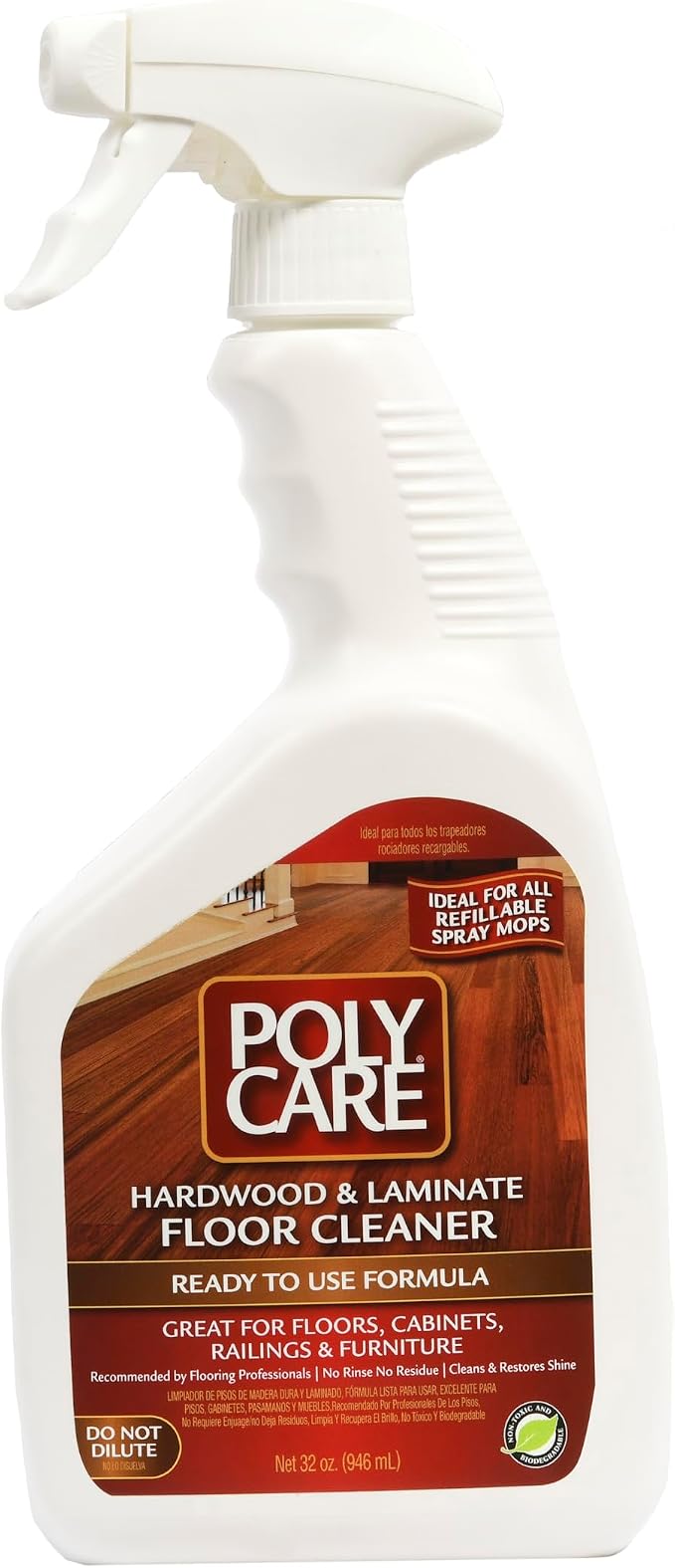 Hardwood Floor Cleaner Refill - 32 fl oz Spray (12 Pack) - Fresh- Refill for Spray Mops and Spray Bottles - Residue-Free Floor Cleaning Solution for Wood or Laminate Floors