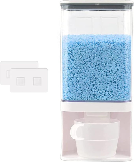 35 OZ Laundry Detergent Dispenser/Wall-Mounted Scent Booster Beads Dispenser for Laundry Room Storage, Suitable for Softener Beads/Sea Salt/Rice Dispenser/Sprinkles/Solid Grain Organize