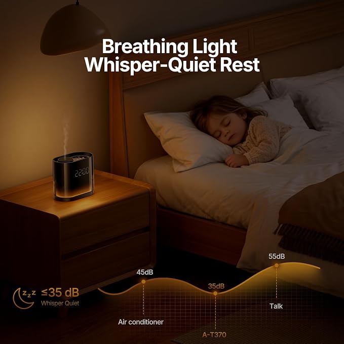 Smart Waterless Essential Oil Diffuser with 4 Hotel‑Inspired Oils | Touch & App Control, Light, Clock & Schedule – Corded Electric Air Scent Diffuser Starter Kit for Home Office