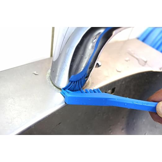 1/2 in W Detail Brush, Stiff, 5 1/2 in L Handle, 2 in L Brush, Blue, Plastic, 8 in L Overall - 1 Each