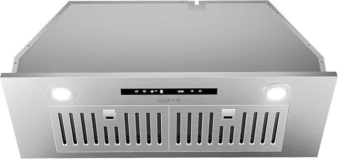 Range Hood 30 inch, Insert Range Hood 600 CFM Kitchen Vent Stove Hood with 3 Speed Gestures Sensor Touch Control with Remote, Permanent Baffle Filter, Ducted/Ductless Convertible