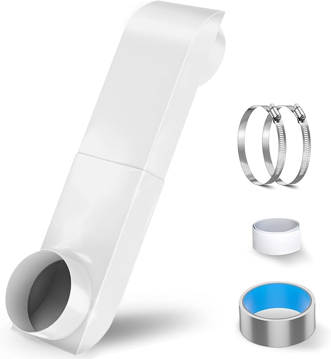 Periscope Dryer Vent Connector Kit, Upgraded 304 Stainless Steel Adjustable 9.5-14.5" Telescoping Dryer Vent Duct Fit all 4 in Outlet Tight Space Slim Flat Exhaust Duct Pipe Hose Replacement Vents