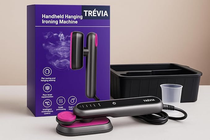 Portable Travel Steamer – Ultra-Light, Fast Heat-Up Wrinkle Remover for Clothes, Mini & Compact, 100–120V, Travel & Home, Large Heat Panel