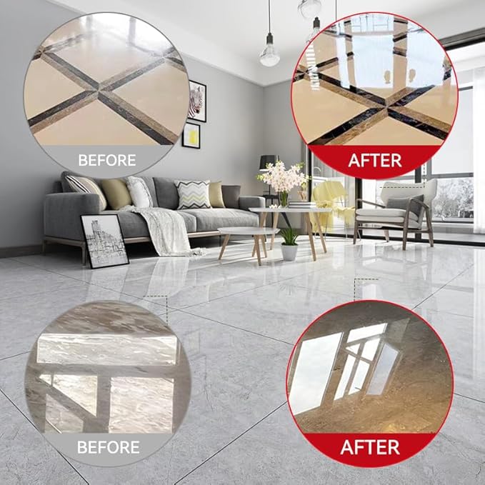 Professional Nature Stone Polishing Kit with Paste | Sealer & Protectant for Marble, Granite, Quartz Countertops, Floors & Walls - Must Be Used with Polishing Machine (1kg)