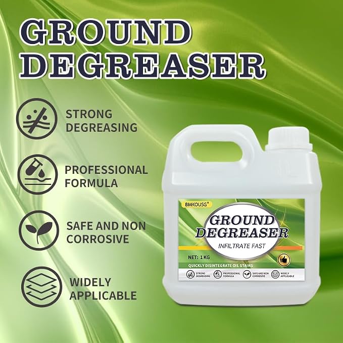 Concrete Oil Stain Remover - Removes and Cleans Oils, Greases from Garage Floors & Driveways | Heavy Duty Degreaser, Removes Tar & Grime, For Kitchen, Gas station, Garage, Outdoor & More (1 KG)