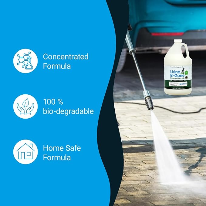 Urine B-Gone-OD Professional Pet Urine Enzyme Cleaner, Pet Yard Odor Eliminator for Artificial Grass, Concrete & More, 1 Gallon
