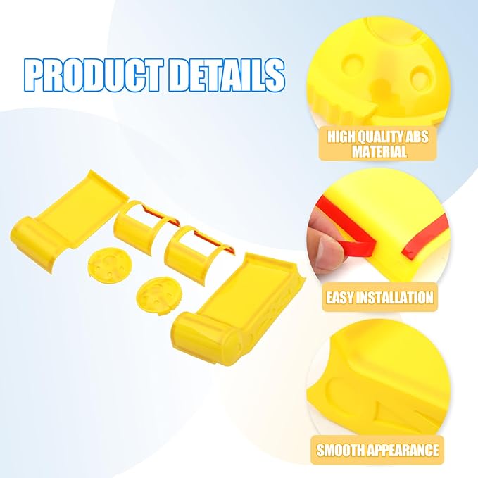 Dashboard Side Air Outlet FrameABS Car Dashboard Side Air Outlet Frame Decorative Panel for Toyota FJ Cruiser (XJ10) 2007-2022 A/C Air Vent Kit Interior Accessories (Yellow)