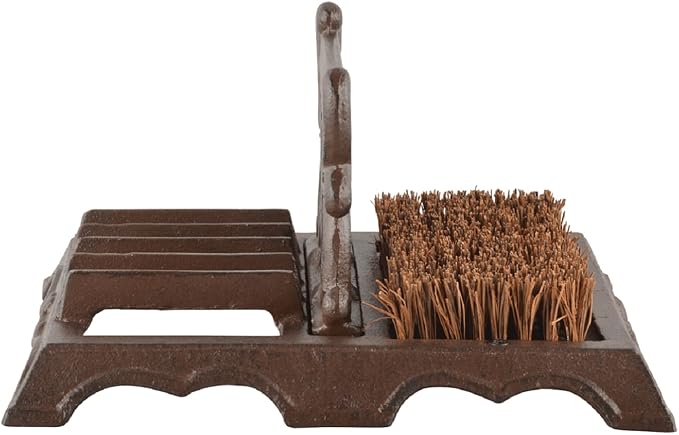 Fallen Fruits LH219 Boot Brush & Scraper, Brown