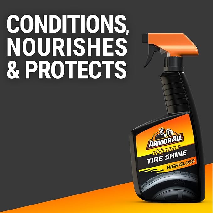 Armor All Tire Shine, One-Step Tire Shine Spray for Precise, Even Shine and Minimal Overspray, 2 Count