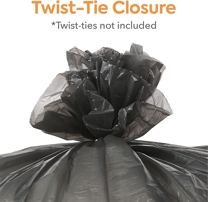 Coastwide Professional 20-30 Gallon Trash Bag, 30" x 36", Low Density, 0.45 mil, Black, 250 Bags/Box