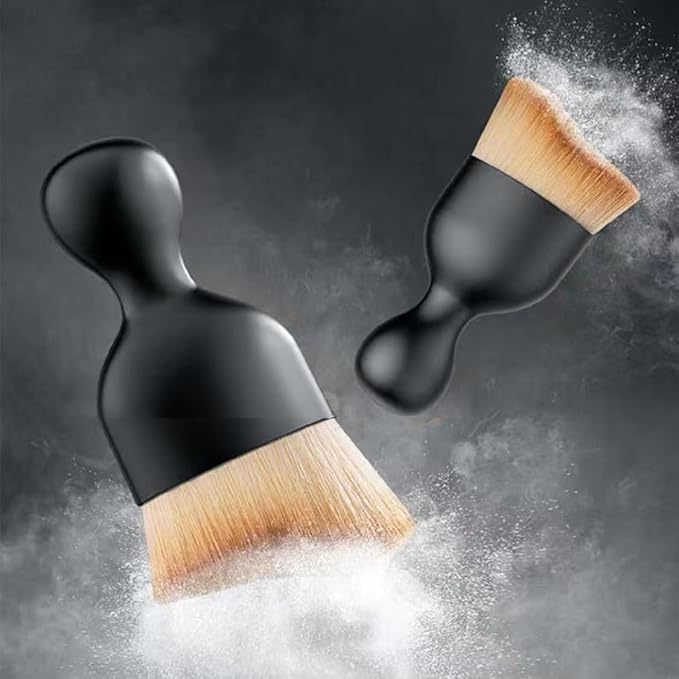 URBAN CAR BE:Trend Interior Cleaning Brush Set of 4, Soft Bristle Auto Detailing Brushes, Non Scratch Dashboard Vent Dust Brush Kit for Multi Car Use & Home Cleaning