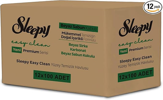 Sleepy Easy Clean White Soap Additive Surface Cleaning Towel, 1200 Sheets