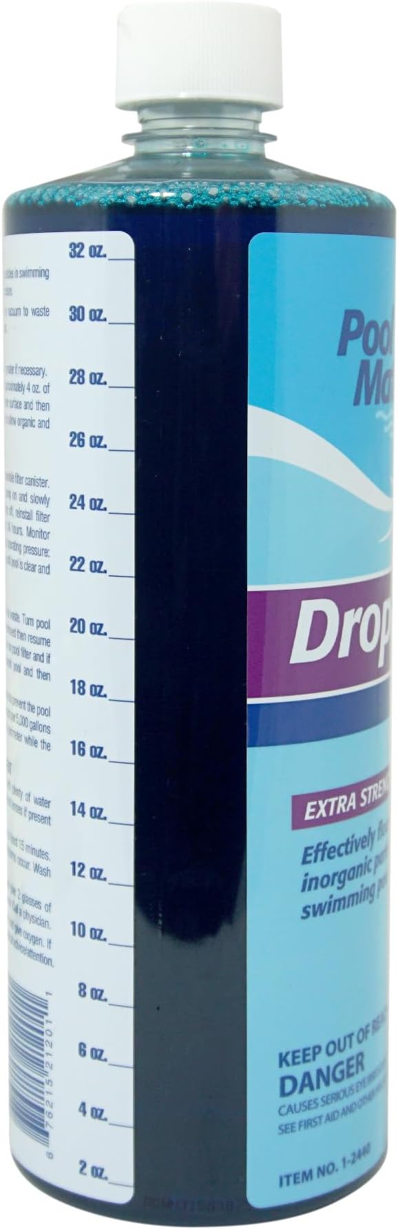 Pool Mate 1-Quart 4-Pack Premium Drop Down Liquid Flocculant, Pool Clarifier, Made in USA