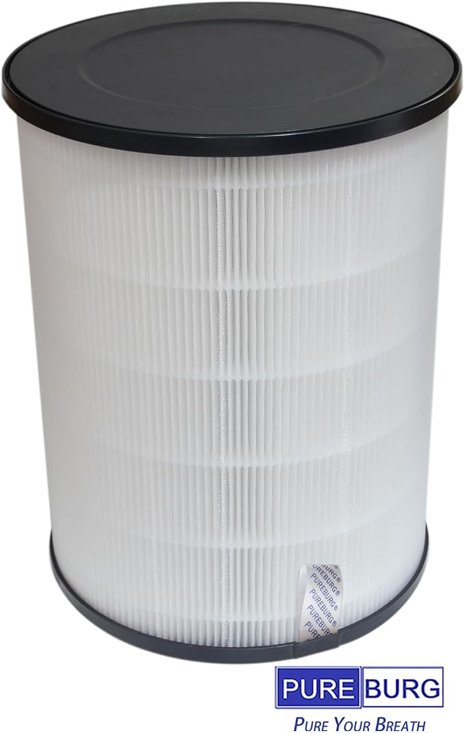 PUREBURG APF-28F Replacement Filter Compatible with IRIS USA WOOZOO APF-28 Air Purifier, H13 4-Stage Filtration Activated Carbon 2-in-1