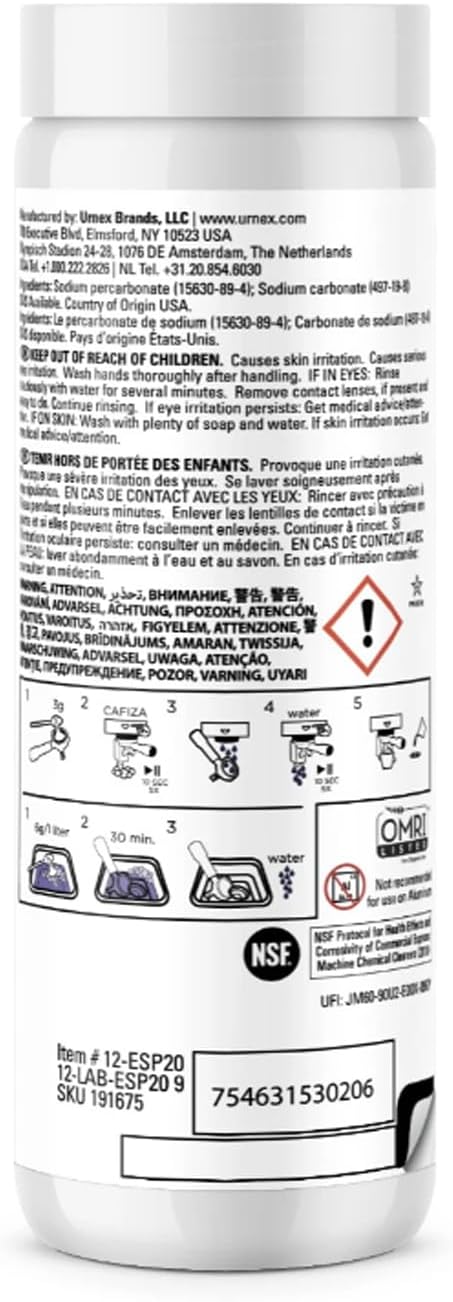 Urnex Cafiza Espresso Machine Cleaner - 20 ounces (1, A)
